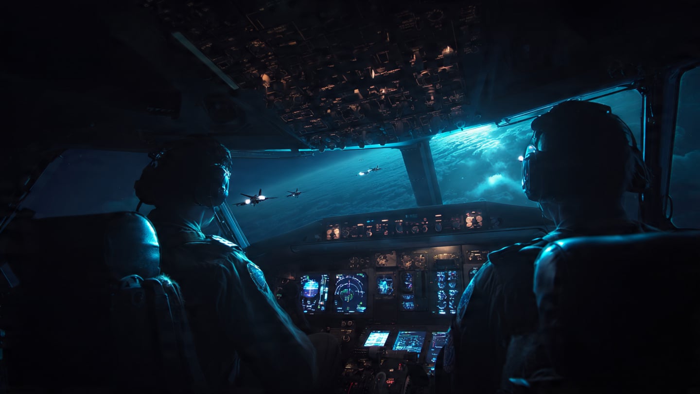 Inside an RAF Tanker on Iran Drone Defence Patrol