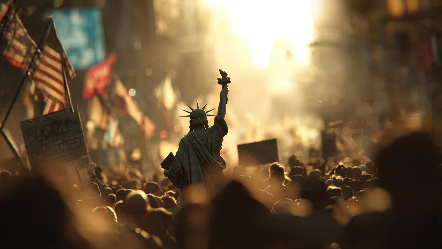 Why the Viral No Kings Protest Photo Resonates So Deeply